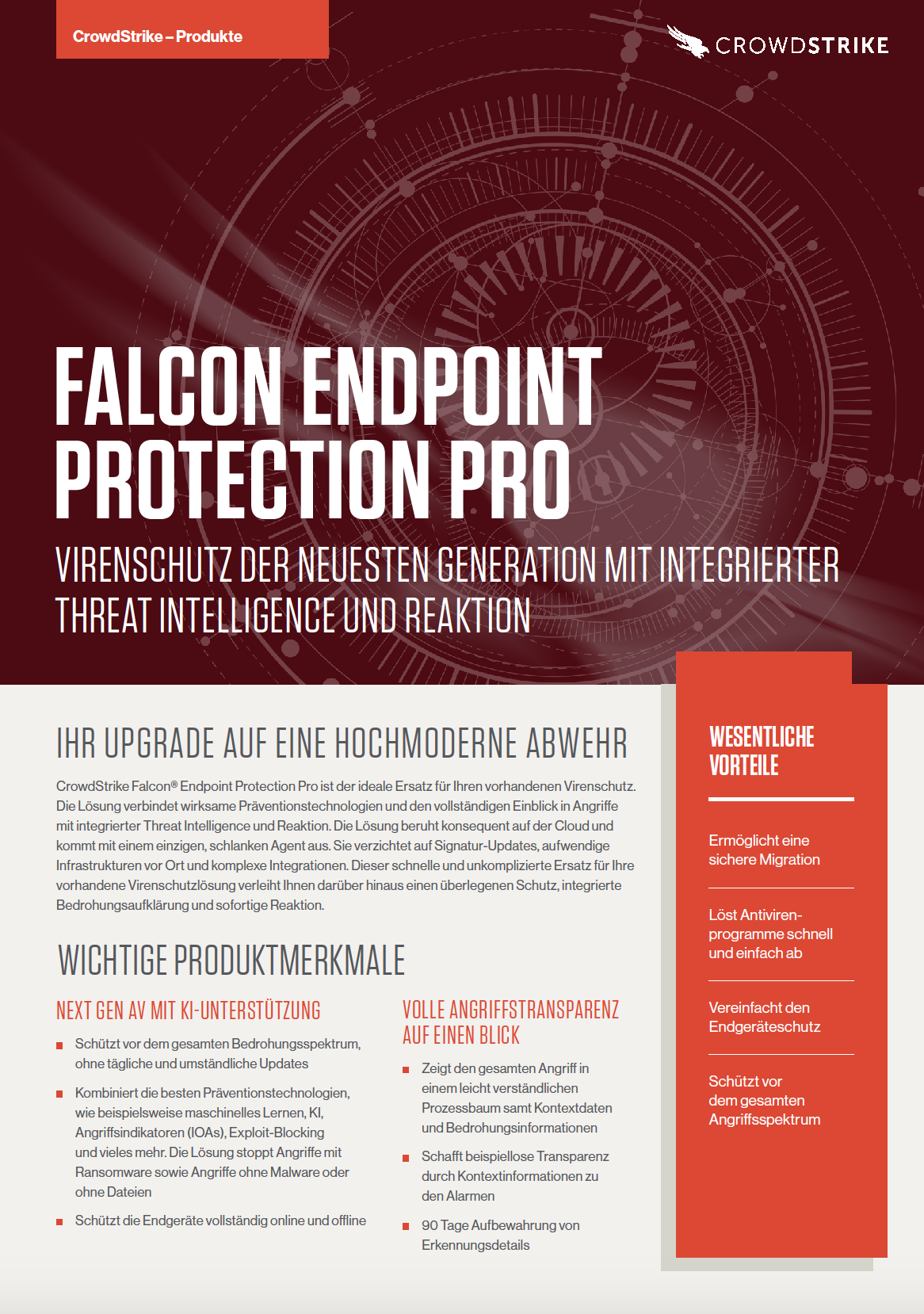 German Falcon Pro Data Sheet Cover